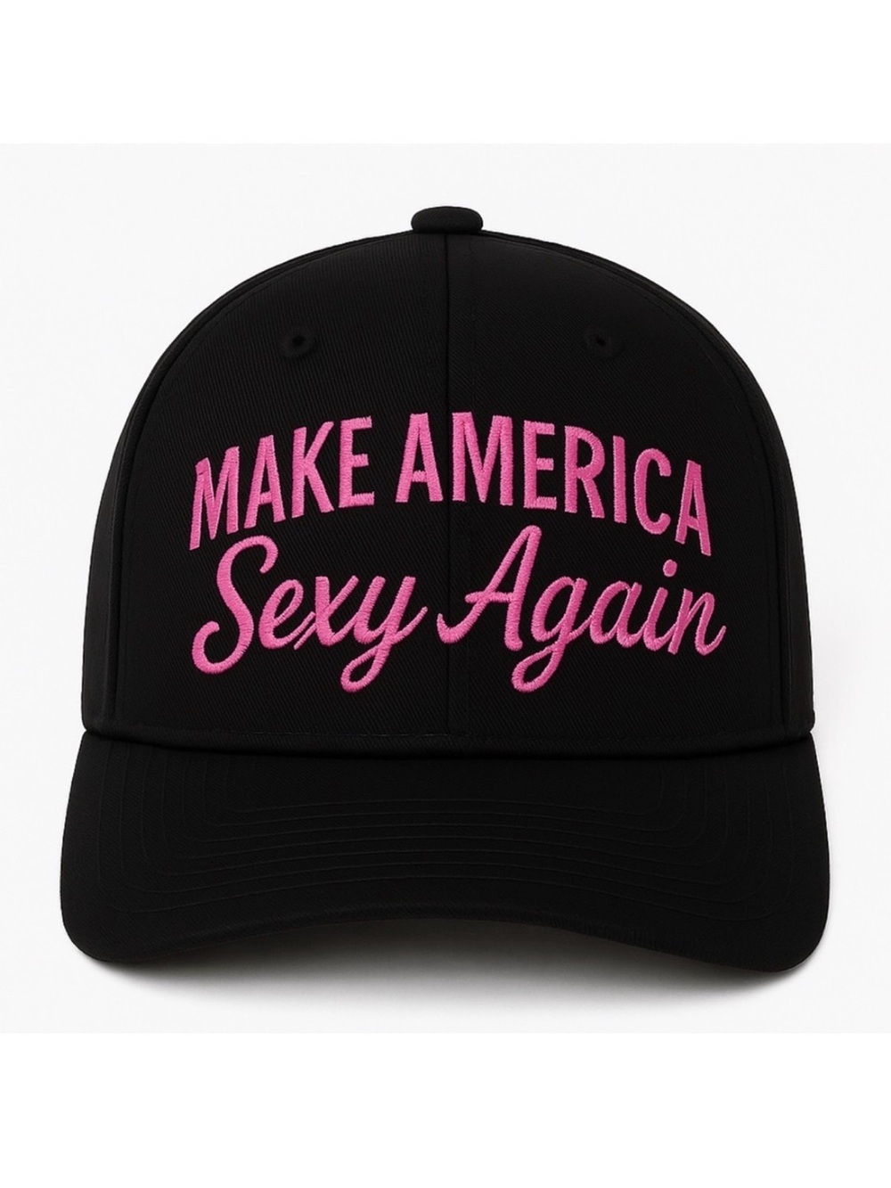 💕 Make America Sexy Again Hat Pink Embroidered Black Mesh Baseball Cap Cutsie OS